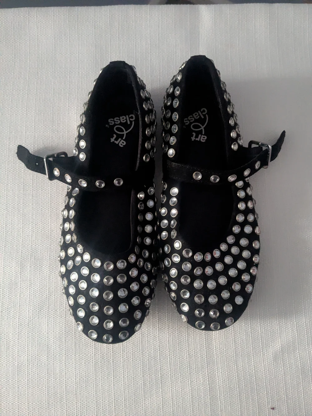 Art Class Kids' Black Mary Jane Flats with Silver Studs